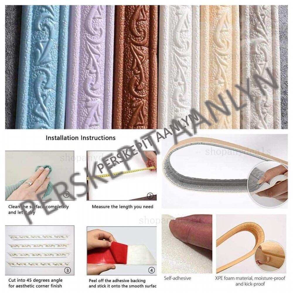 DIY Border Frame Foam_ 4cm x 230cm - Brown/Bronze - Image 3
