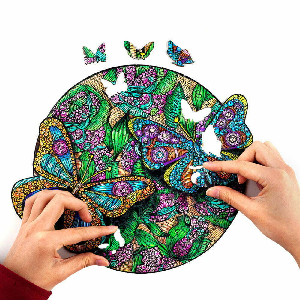 Wooden Puzzle - Butterflies 019 - Image 3