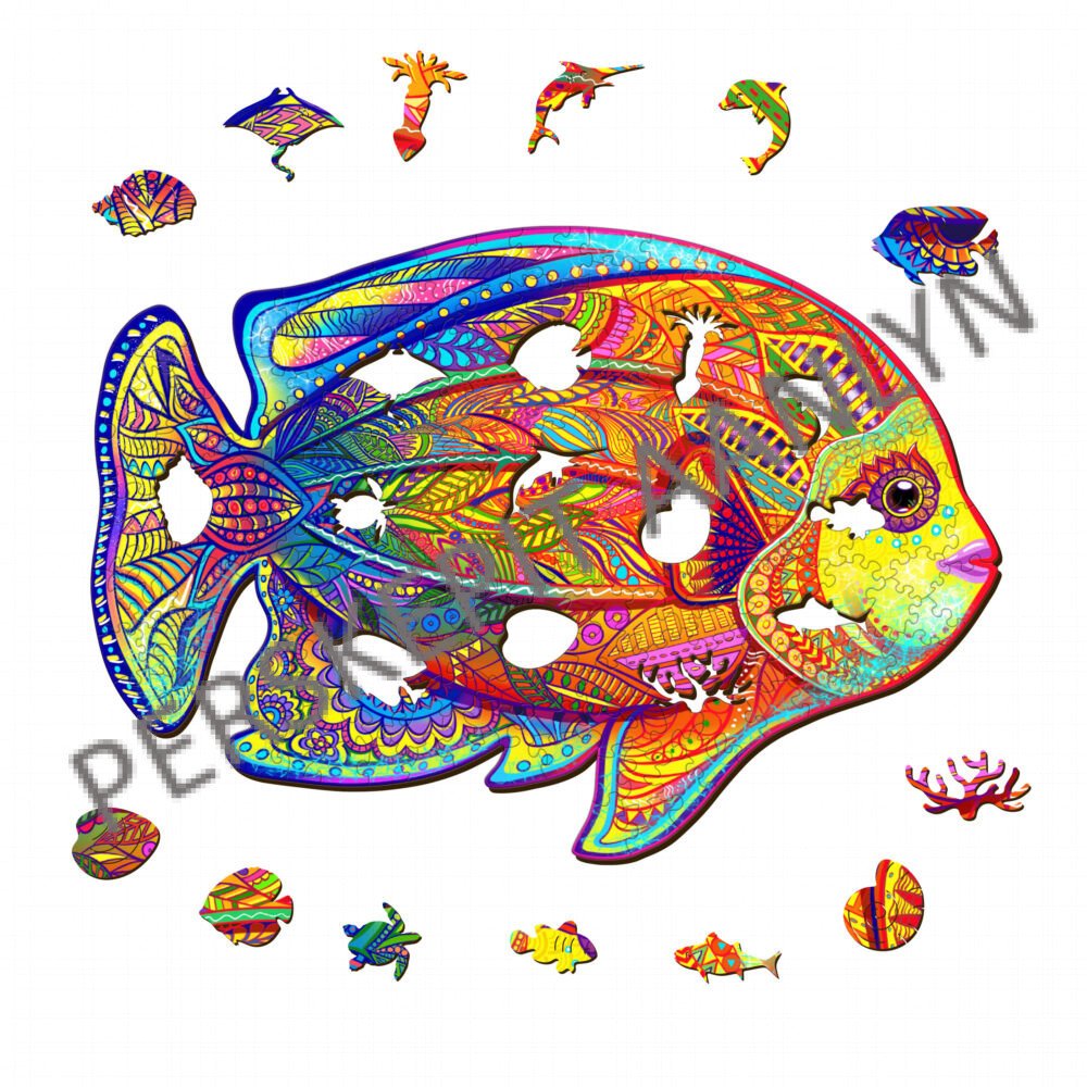Wooden Puzzle - Fish 016 - Image 2