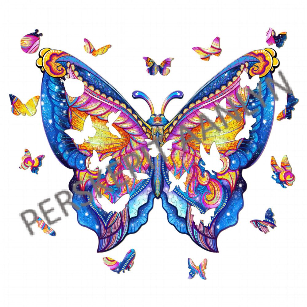 Wooden Puzzle - Butterfly 015 - Image 2