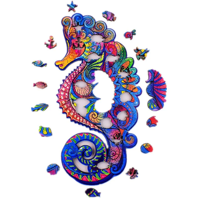 A3 Wooden Puzzle - Seahorse 022 - Image 2