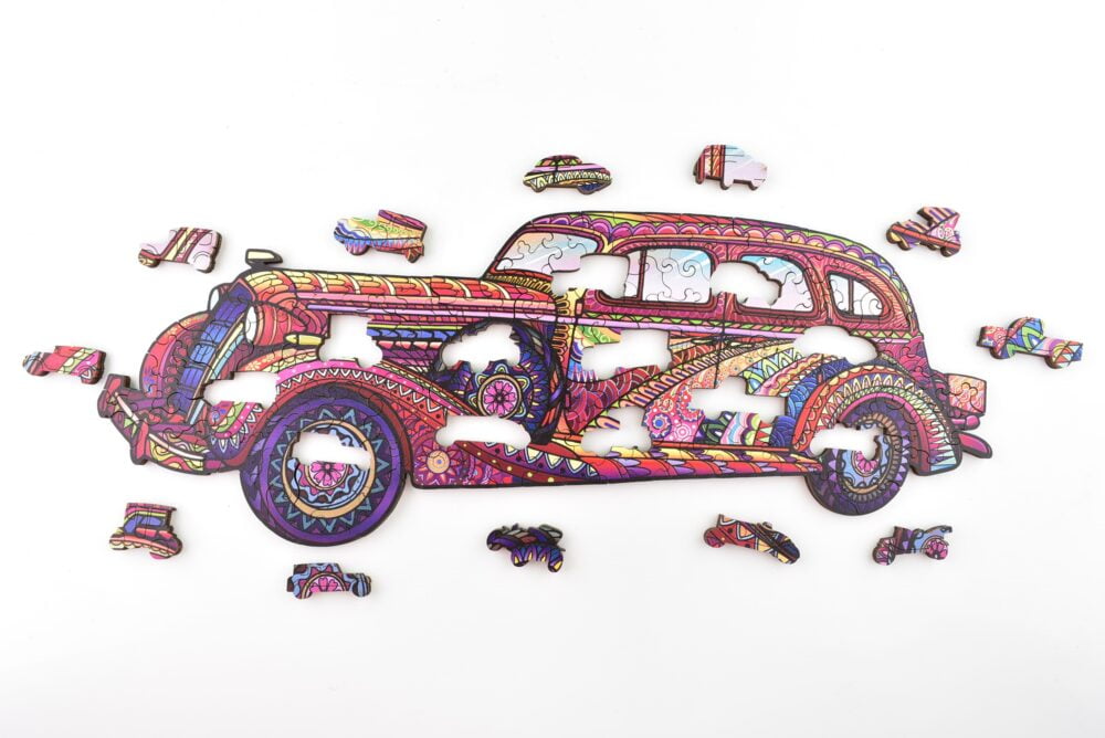 A3 Wooden Puzzle - Vintage Car 024 - Image 2