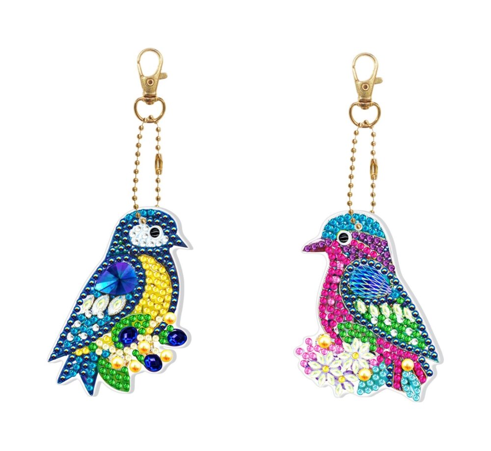Diamond Painting LED DIY Key Chain Kit _ Bird KC002