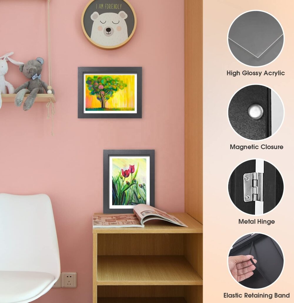 A4 Kids Artwork Storage Frame - TYP01 - Black - Image 2