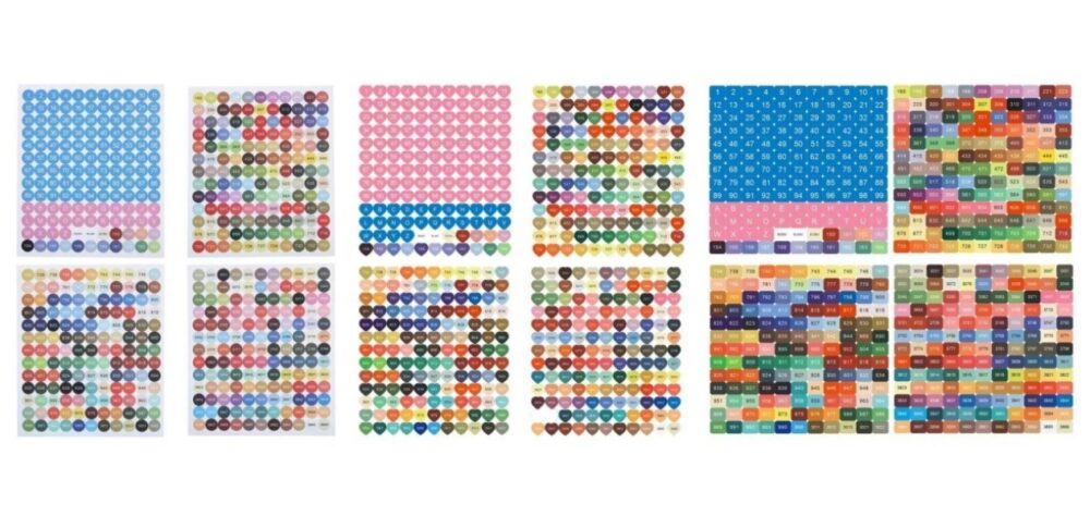 Diamond Painting 447 label sticker 12-Pack