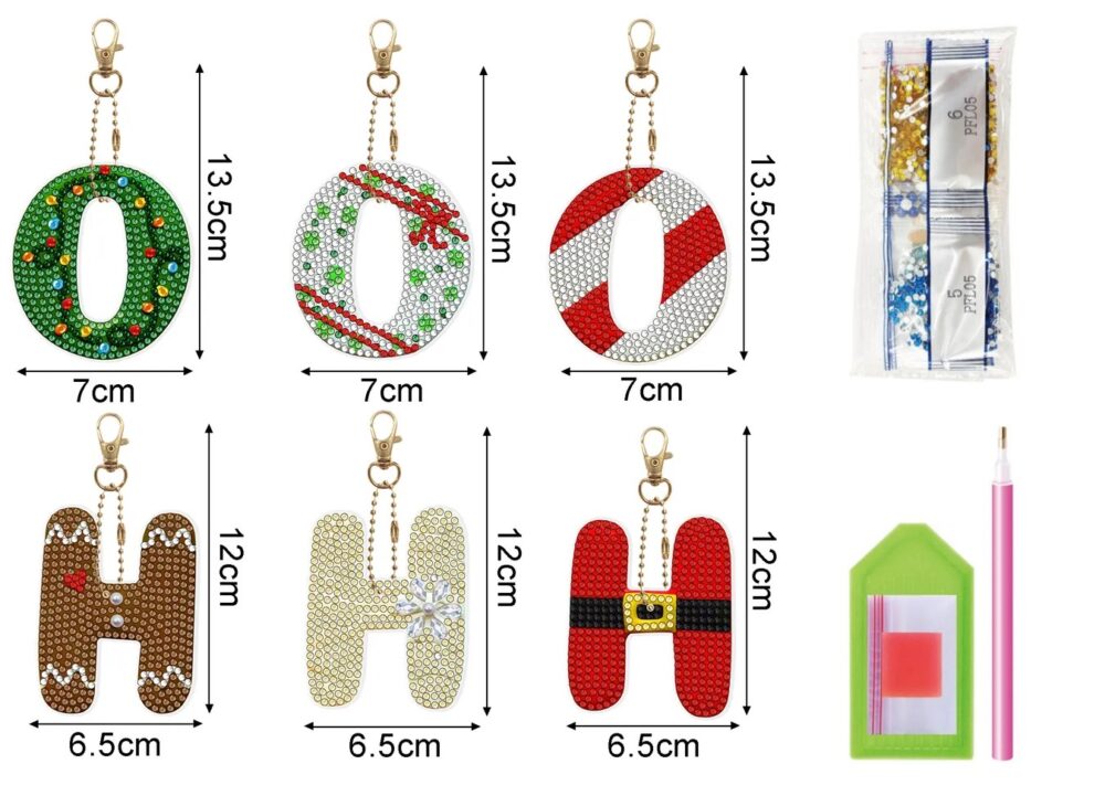 Diamond Painting DIY Key Chain Kit_ Christmas YSK168 - Image 2