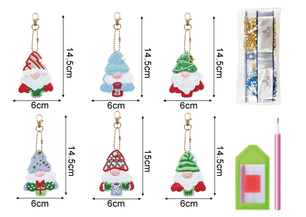 Diamond Painting DIY Key Chain Kit_ Christmas YSK171 - Image 2