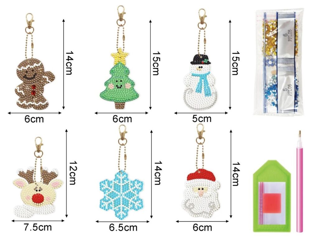 Diamond Painting DIY Key Chain Kit_ Christmas YSK167 - Image 2