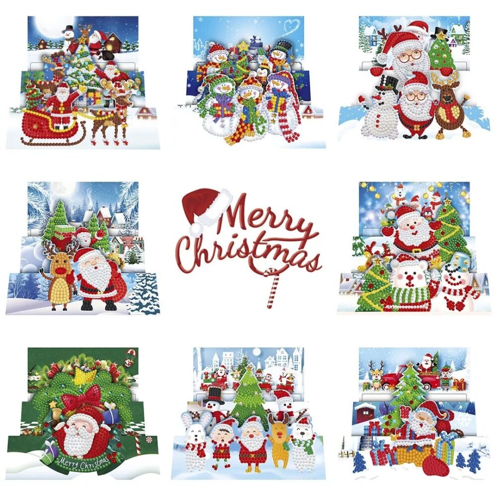Diamond Painting DIY Greeting Card Kits_ Christmas HK208