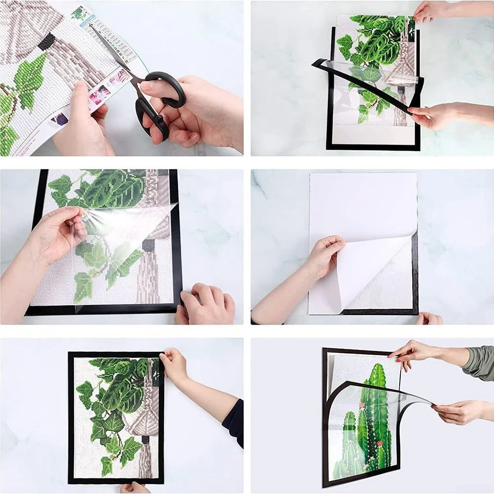 A3 Black Trim Self-Adhesive Magnetic Frame - Image 4
