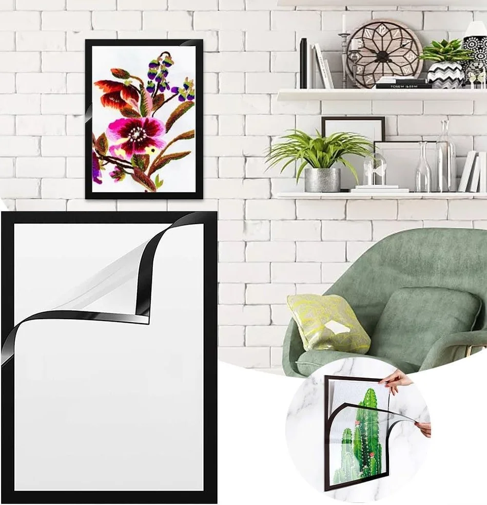 A3 Black Trim Self-Adhesive Magnetic Frame - Image 3