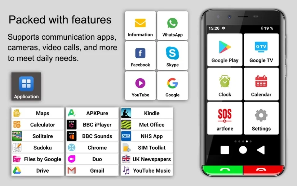Artfone Smart 500 4G Senior Smartphone with SOS Emergency Button - Image 5