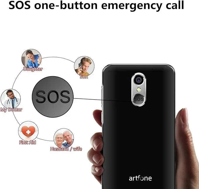Artfone Smart 500 4G Senior Smartphone with SOS Emergency Button - Image 6