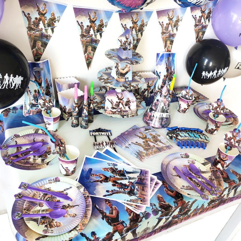 136 Piece Fortnite Kids Party Decoration Set - KPS06 - Image 10