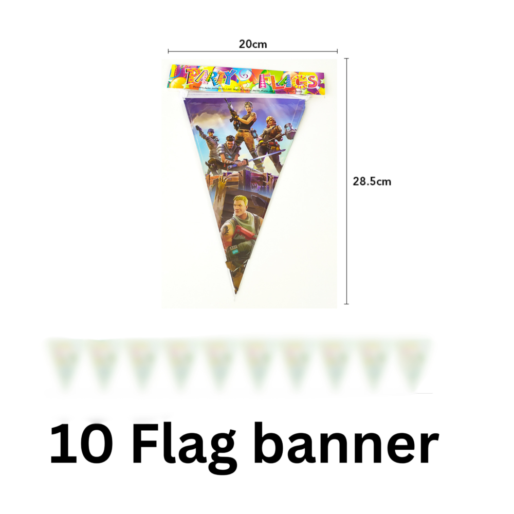 136 Piece Fortnite Kids Party Decoration Set - KPS06 - Image 9