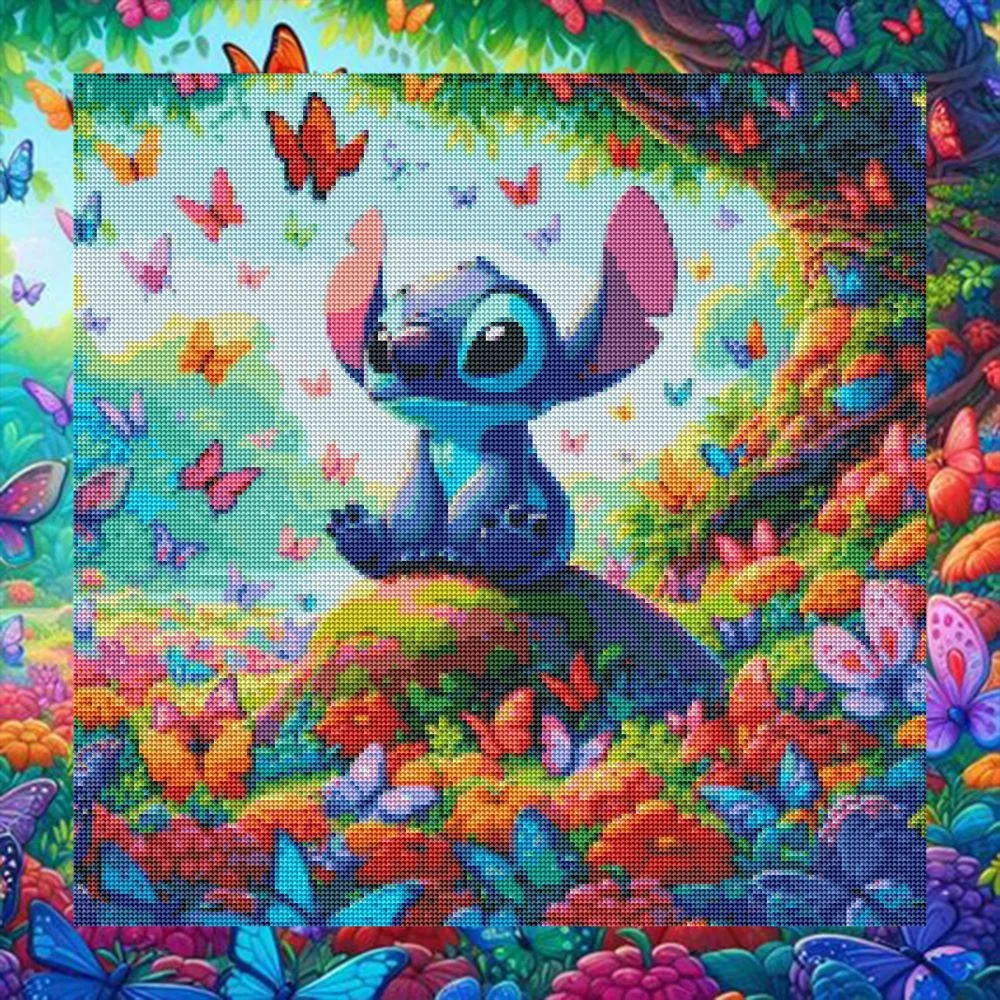 Premium Diamond Painting Round Drill DIY Kit Stitch _ 50cm x 50cm - G5891 - Image 2